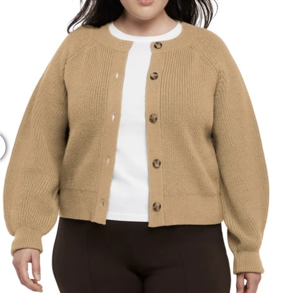 Banana Republic Women's Tan Knit Button Front Cardigan XXL NEW - Picture 11 of 11